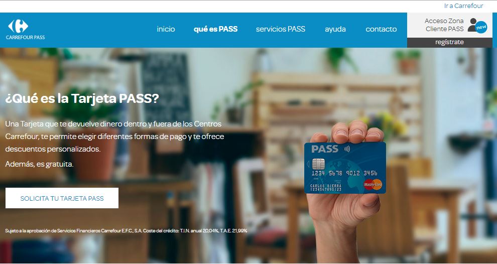 tarjeta pass Mastercard de Carrefour
